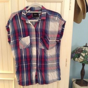 Rails short sleeve plaid button down shirt